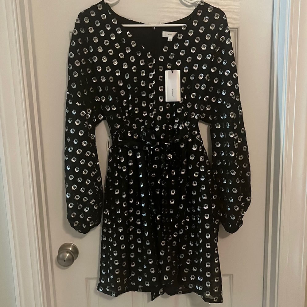 Black and silver long sleeve dress size small